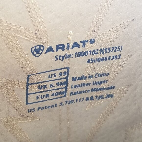 Ariat Heritage Womens Tan Leather Cowboy Western Boots 9 B 10001021 - Picture 8 of 13